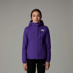 Kids' The North Face Antora Rain Jackets Purple | NF0A72M3Z