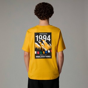 Men The North Face Anniversary T Shirts Gold | NF0A26N1I