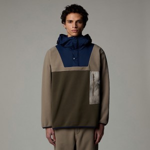 Men The North Face Colour Mix Hoodie Olive | NF0A62N4G