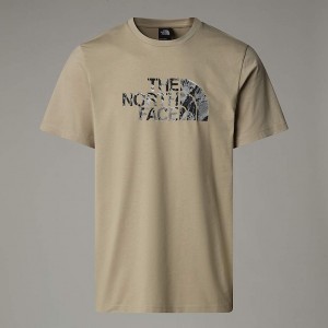 Men The North Face Easy Graphic T Shirts Beige | NF0A30P4X