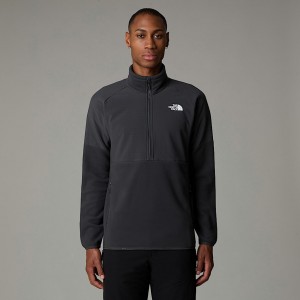 Men The North Face Glacier Heavyweight 1/2 Zip Fleece Pullover Black | NF0A90V2D