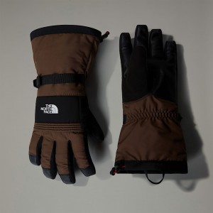Men The North Face Montana Ski Gloves Brown | NF0A92M0B