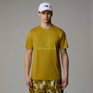 Men The North Face Mountain Athletics 247 T Shirts Brown | NF0A92Y8H