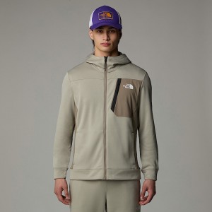 Men The North Face Mountain Athletics Full-Zip Fleece Jackets Grey | NF0A01X3E