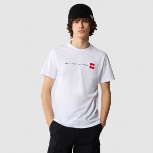 Men The North Face Never Stop Exploring T Shirts White | NF0A59Z9Y