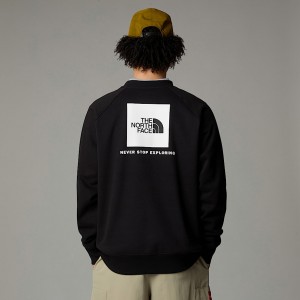 Men The North Face Raglan Redbox Sweatshirts Black | NF0A85C9X
