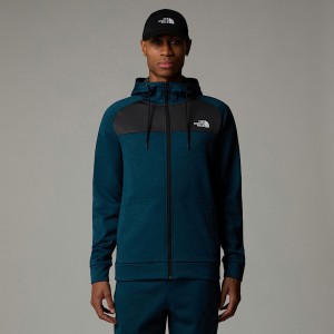Men The North Face Reaxion Fleece Full-Zip Hoodie Grey | NF0A57J2V