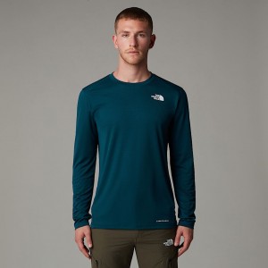 Men The North Face Shadow Long-Sleeve T Shirts Navy | NF0A15Q7B