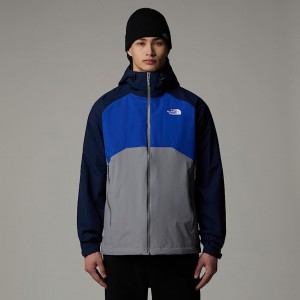 Men The North Face Stratos Hooded Jackets Grey | NF0A77Z1S