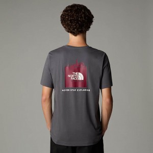 Men The North Face UK Redbox T Shirts Grey | NF0A25V9Q