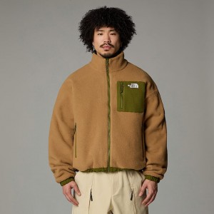 Men The North Face Yumiori Reversible Fleece Jackets Brown | NF0A29A8X
