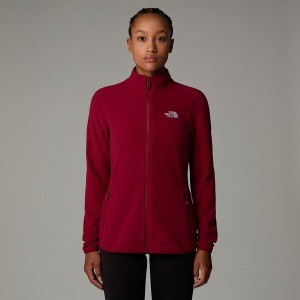 Women The North Face 100 Glacier Full-Zip Fleece Jackets Red | NF0A75C1G