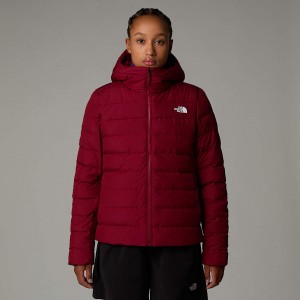 Women The North Face Aconcagua III Hooded Jackets Red | NF0A39L1J