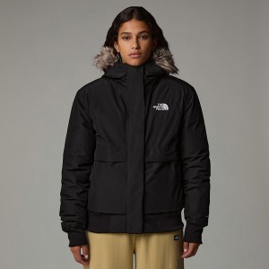 Women The North Face Arctic Bomber Jackets Black | NF0A66S4O