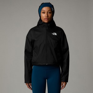 Women The North Face Cropped Quest Jackets Black | NF0A23I1T