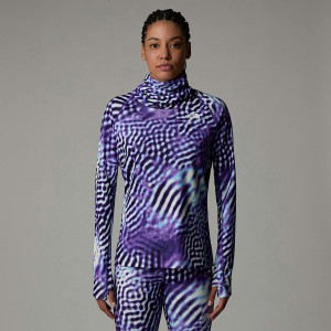 Women The North Face Dragline Long-Sleeve Baselayer T Shirts Purple | NF0A17D5X