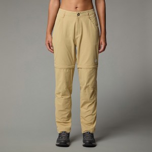 Women The North Face Exploration Convertible Straight Pants Khaki | NF0A63X1N