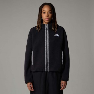 Women The North Face Fleeski Full-Zip Fleece Jackets Black | NF0A06J9K