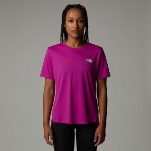 Women The North Face Flex Graphic T Shirts Pink | NF0A07Z4K