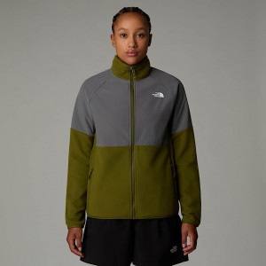 Women The North Face Glacier Heavyweight Full-Zip Fleece Jackets Olive | NF0A63Y9D