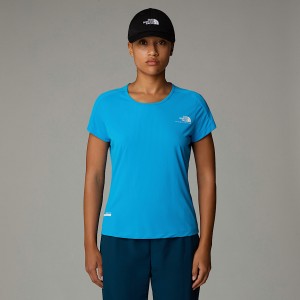 Women The North Face Kikash T Shirts Blue | NF0A61C7L