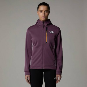 Women The North Face Mountain Athletics Full-Zip Fleece Jackets Purple | NF0A44G6M
