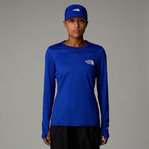 Women The North Face Summit Altimetro Long-Sleeve T Shirts Blue | NF0A17P8O