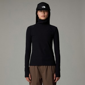 Women The North Face Turtleneck Long-Sleeve T Shirts Black | NF0A50X3I