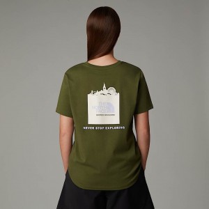 Women The North Face UK Redbox T Shirts Green | NF0A40S5I