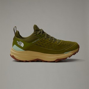 Women The North Face VECTIV™ Exploris II Leather Hiking Shoes Olive | NF0A60Z5M