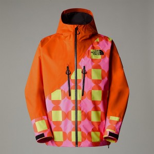 Women The North Face X Yinka Ilori Printed 2L Rain Shell Jackets Orange | NF0A96X3C