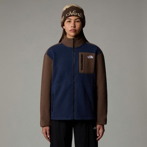 Women The North Face Yumiori Full-Zip Fleece Jackets Navy | NF0A13P7C