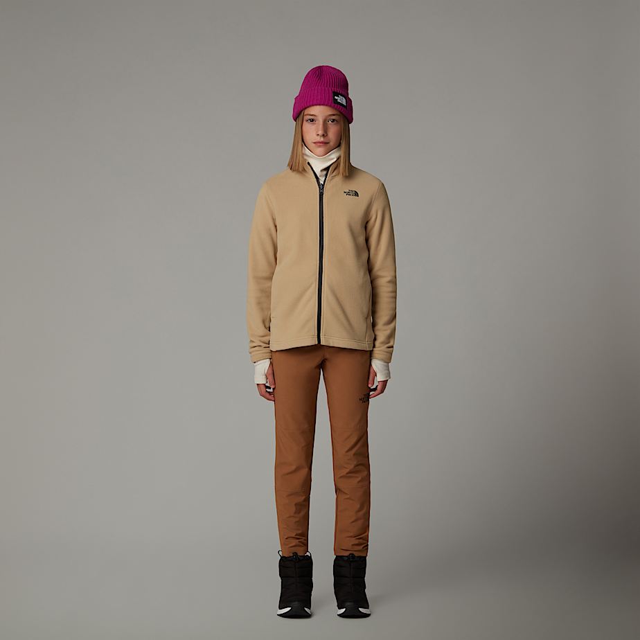 Kids' The North Face Glacier Zip-In Fleece Jackets Khaki | NF0A82E3P
