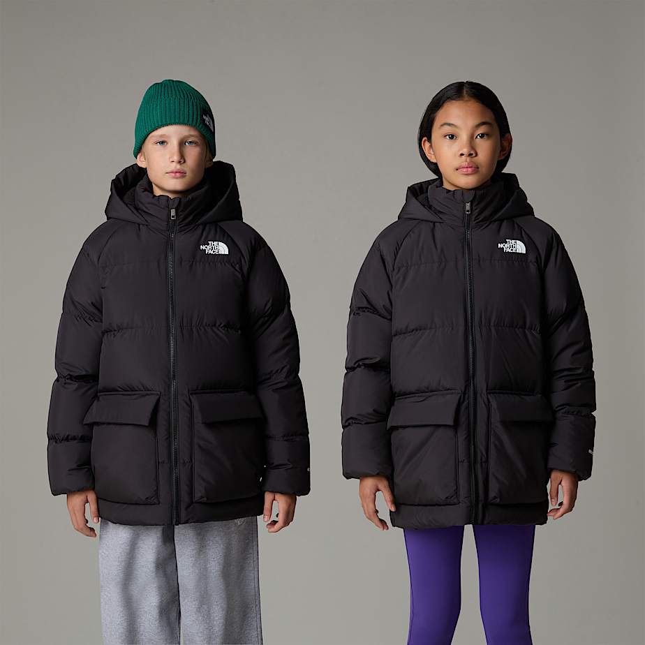 Kids\' The North Face North Down Fleece-Lined Short Parka Black | NF0A72O1J