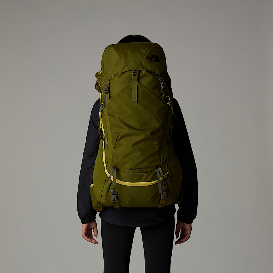 Kids' The North Face Terra 45-Litre Hiking Backpacks Olive | NF0A11U7G