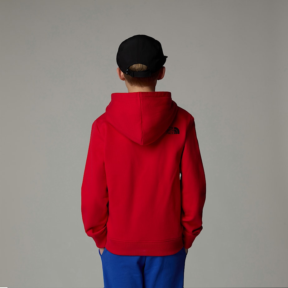 Kids' The North Face Topographic Hoodie Red | NF0A58I9F