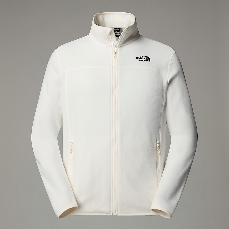 Men The North Face 100 Glacier Full-Zip Fleece Jackets White | NF0A15B3U