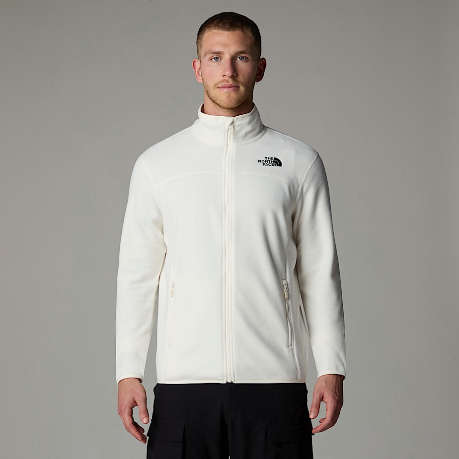 Men The North Face 100 Glacier Full-Zip Fleece Jackets White | NF0A15B3U