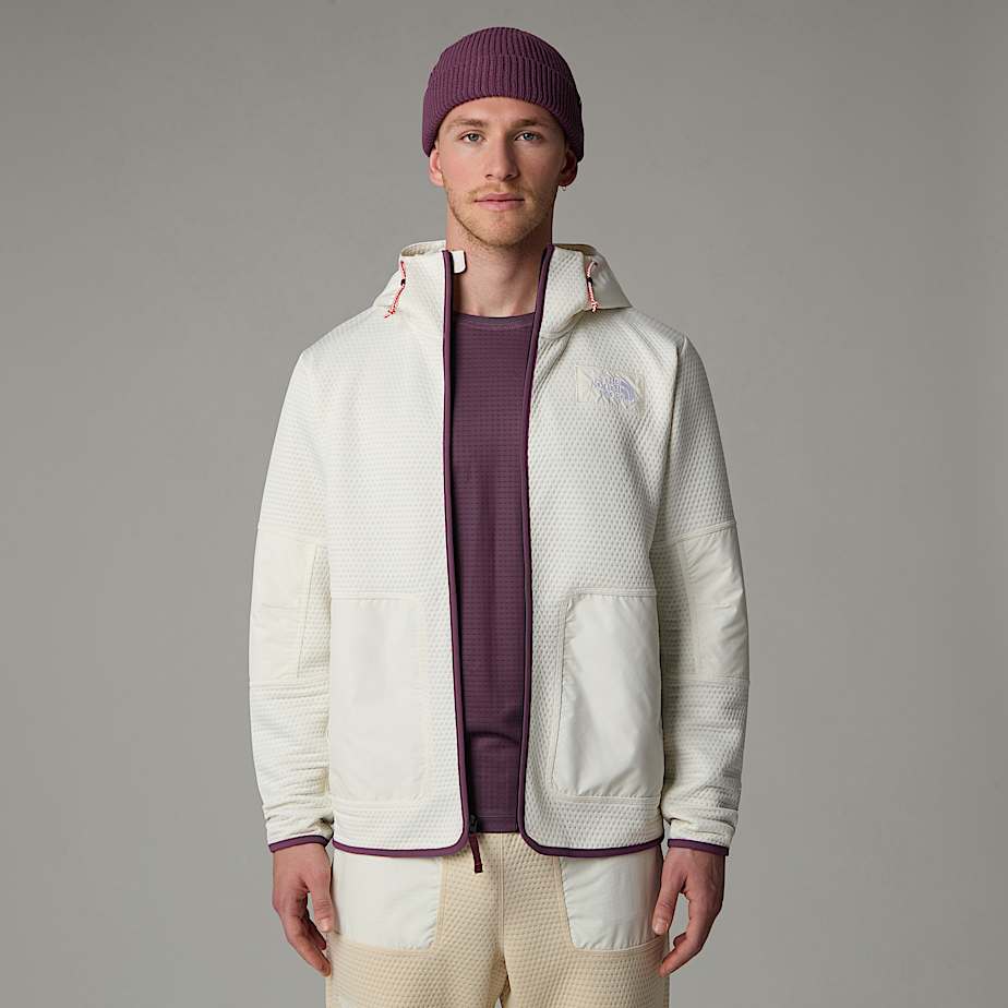 Men The North Face A68-a DotKnit Thermal Hooded Jackets White | NF0A39A0Z