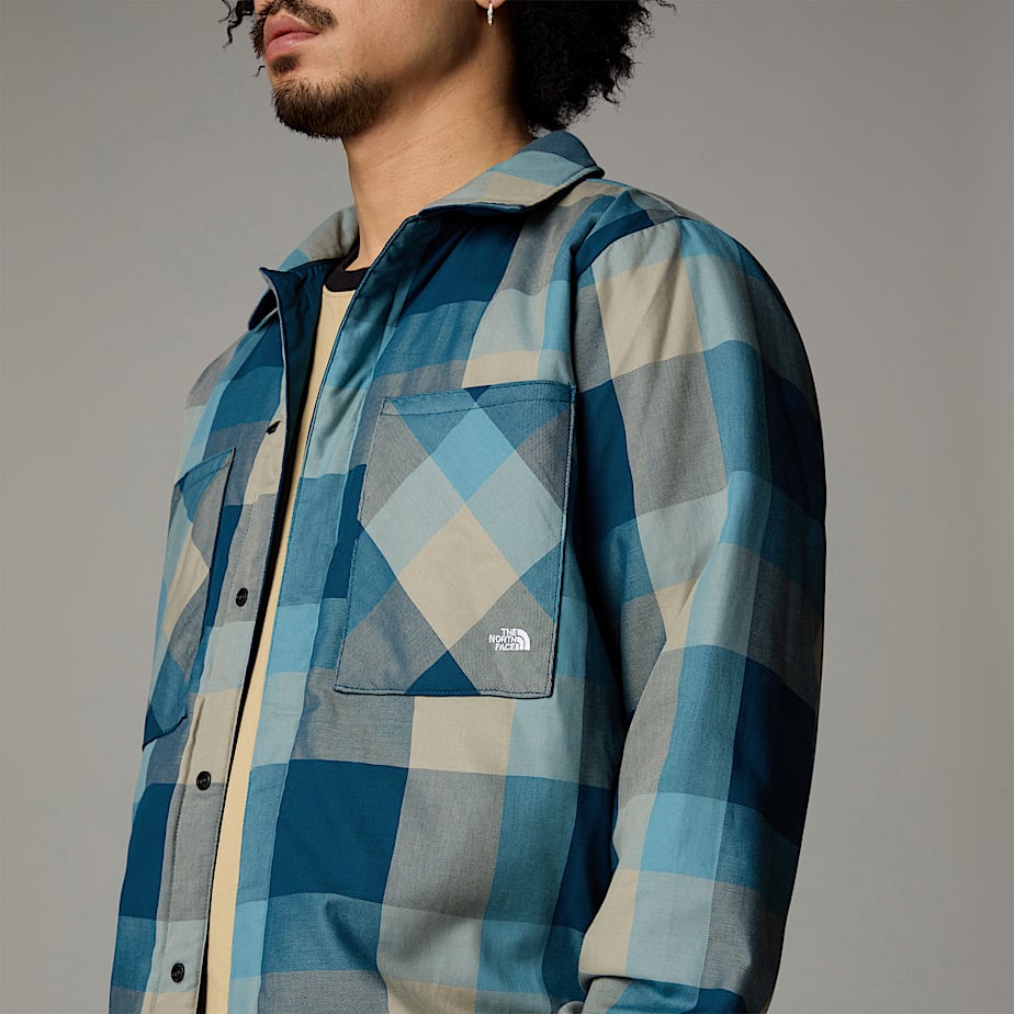 Men The North Face Afterburner Insulated Flannel Jackets Navy | NF0A36W1P