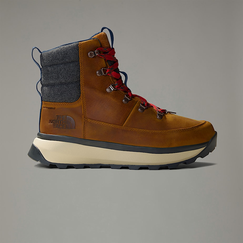 Men The North Face Bergen Leather Waterproof Snow Boots Brown | NF0A62A9P