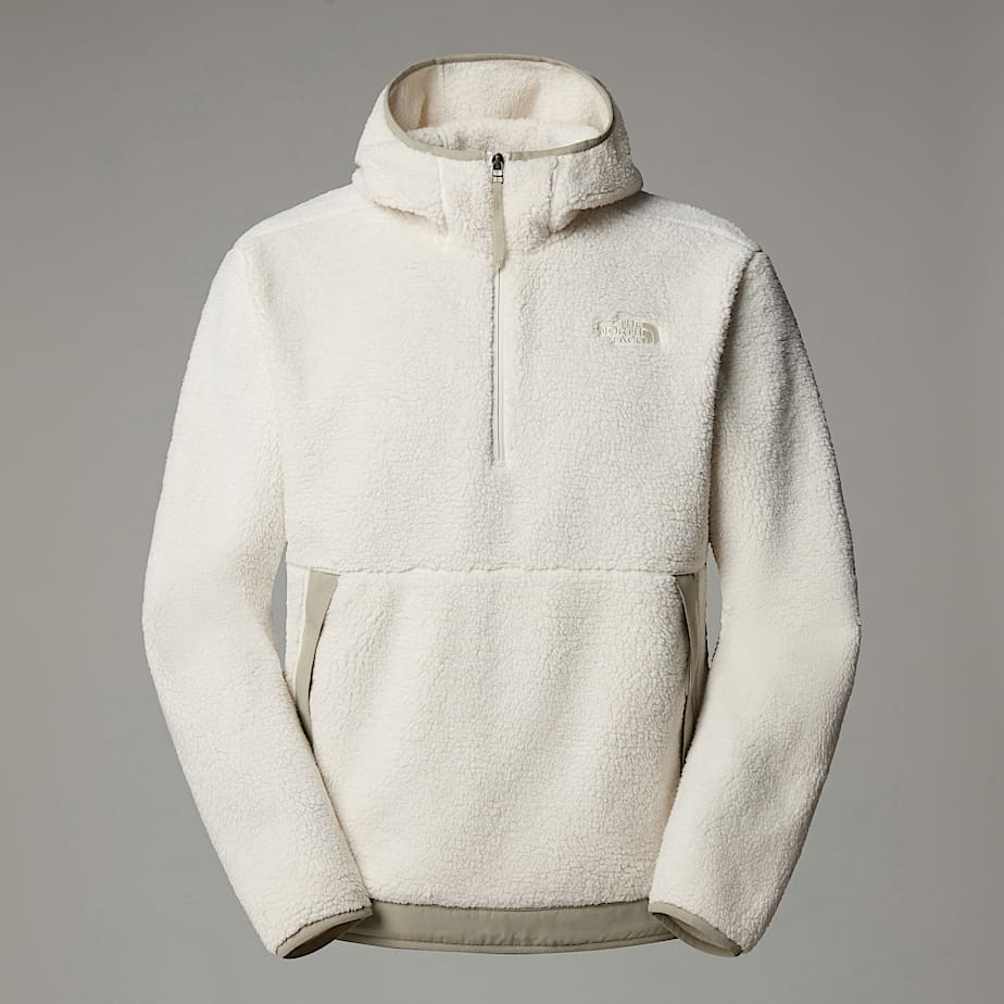 Men The North Face Campshire Fleece Hoodie White | NF0A02F2S