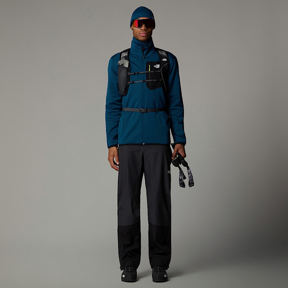 Men The North Face Crest Full-Zip Fleece Jackets Navy | NF0A34V9O