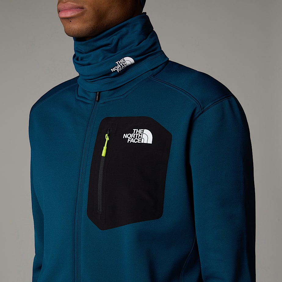 Men The North Face Crest Full-Zip Fleece Jackets Navy | NF0A34V9O