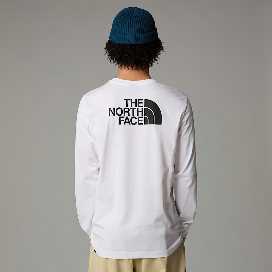 Men The North Face Easy Long-Sleeve T Shirts White | NF0A20M7S