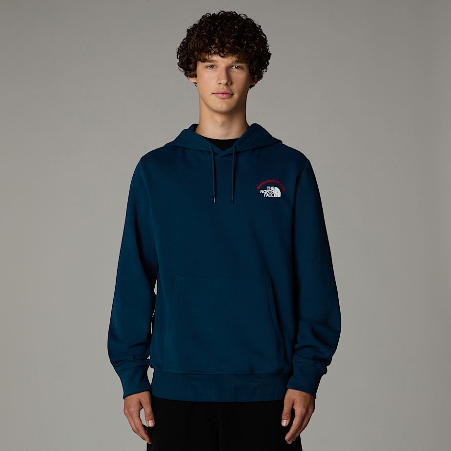 Men The North Face Expedition System Graphic Hoodie Navy | NF0A78C7S