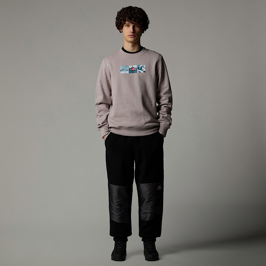 Men The North Face Expedition System Graphic Sweatshirts Grey | NF0A05L7D