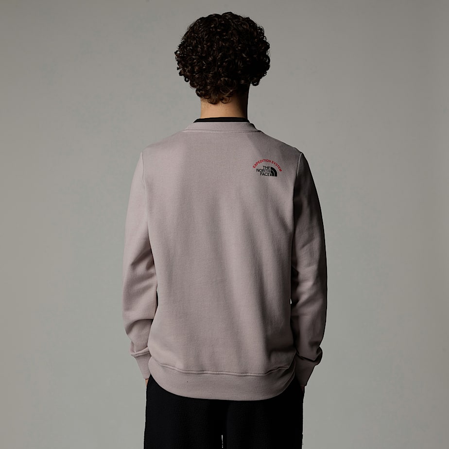 Men The North Face Expedition System Graphic Sweatshirts Grey | NF0A05L7D