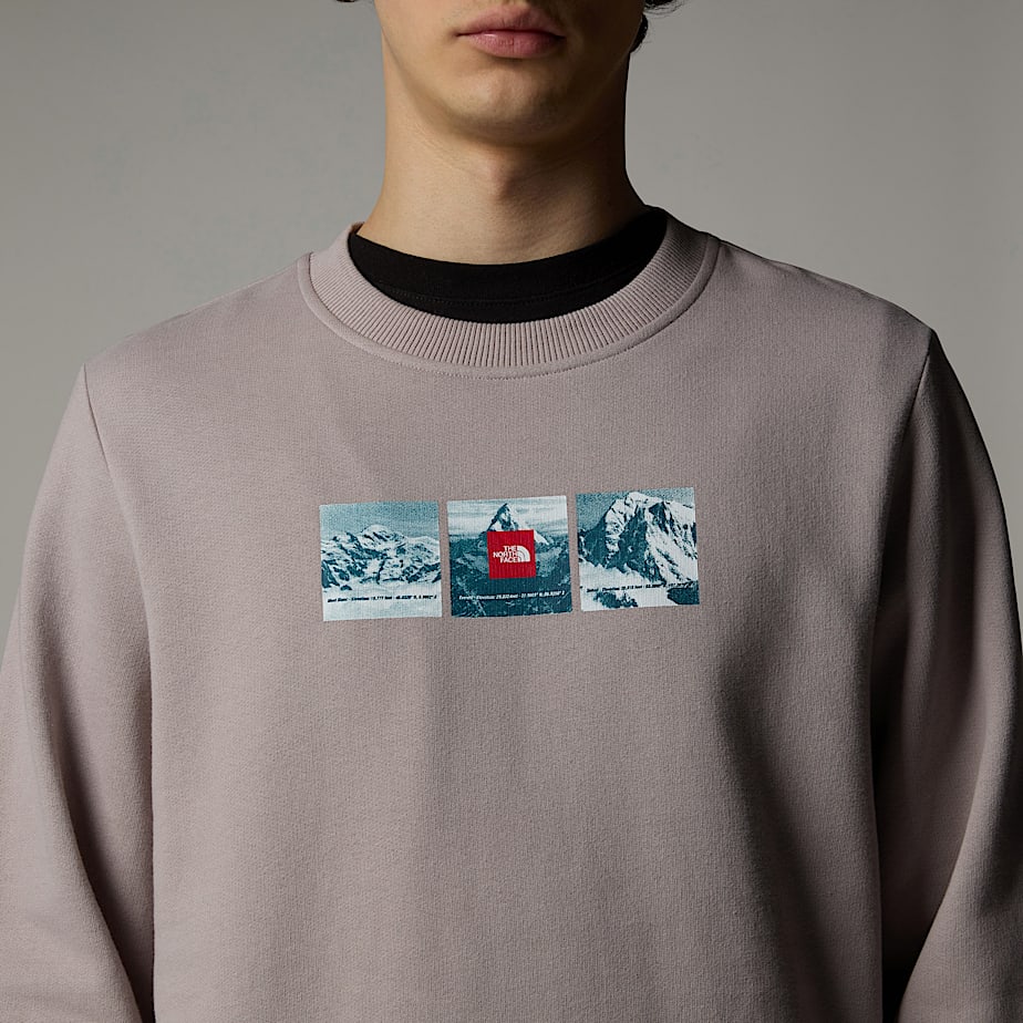 Men The North Face Expedition System Graphic Sweatshirts Grey | NF0A05L7D