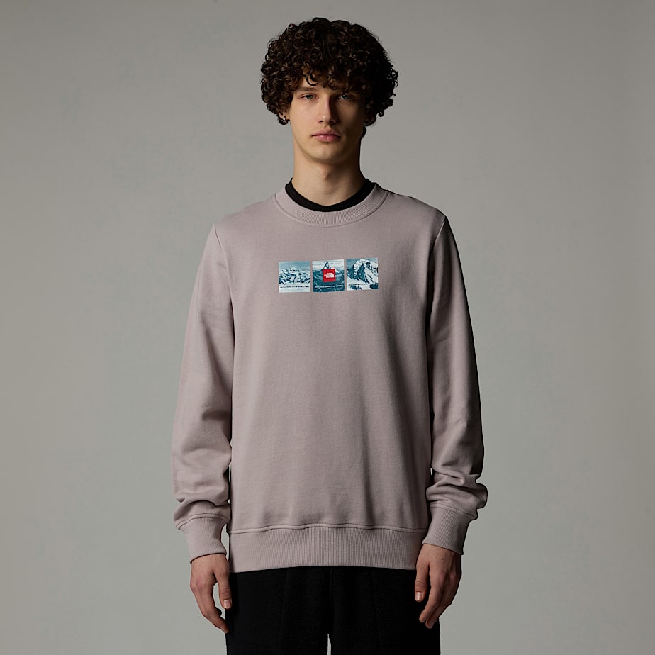 Men The North Face Expedition System Graphic Sweatshirts Grey | NF0A05L7D